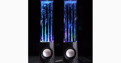 Portable LED speaker with colorful, dancing water fountain effect!