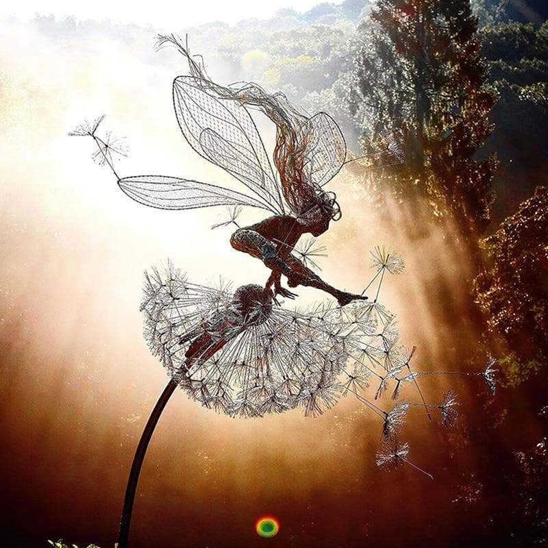 Skanto | Dancing Fairy Statue Steel Garden