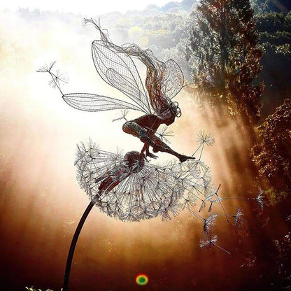 Skanto | Dancing Fairy Statue Steel Garden