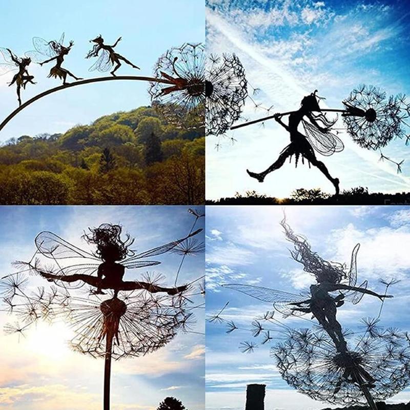 Skanto | Dancing Fairy Statue Steel Garden