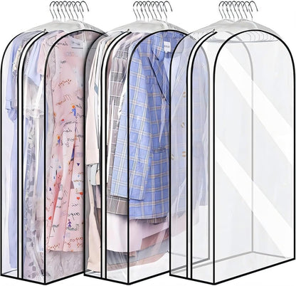 Transparent Garment Covers with Inserts – 6-Pack Side Zipper Storage Covers | Bowlift