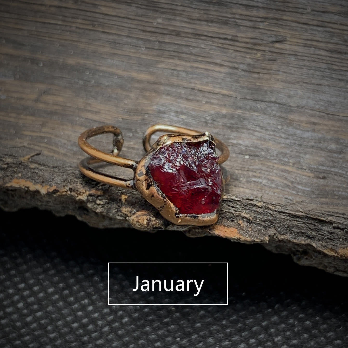 Skanto | Natural Raw Birthstone Ring - Selina