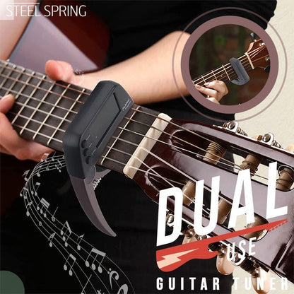 Skanto | DUAL-USE GUITAR CAPO TUNER WITH LCD DISPLAY