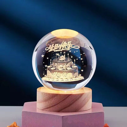 3D Crystal Ball Night Lamp