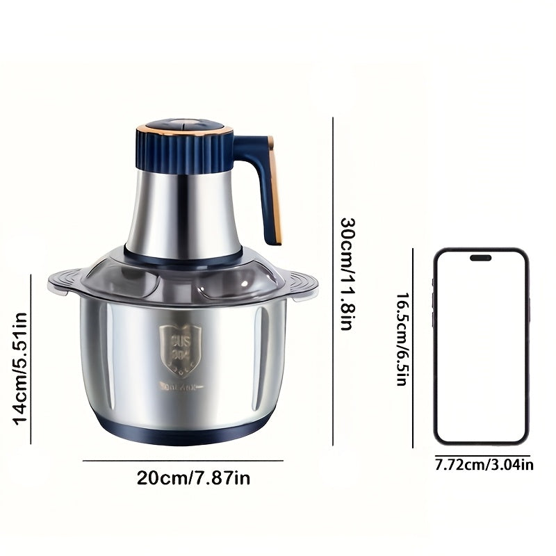 Skanto | Stainless Steel Food Processor – Powerful Meat Grinder & Vegetable Chopper (5L, 5000 RPM)
