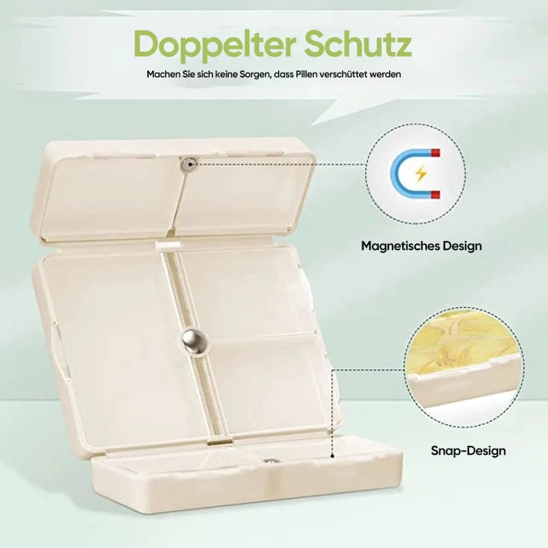 Compact Magnetic Pill Organizer | Portable, Safe Storage | Bowlift