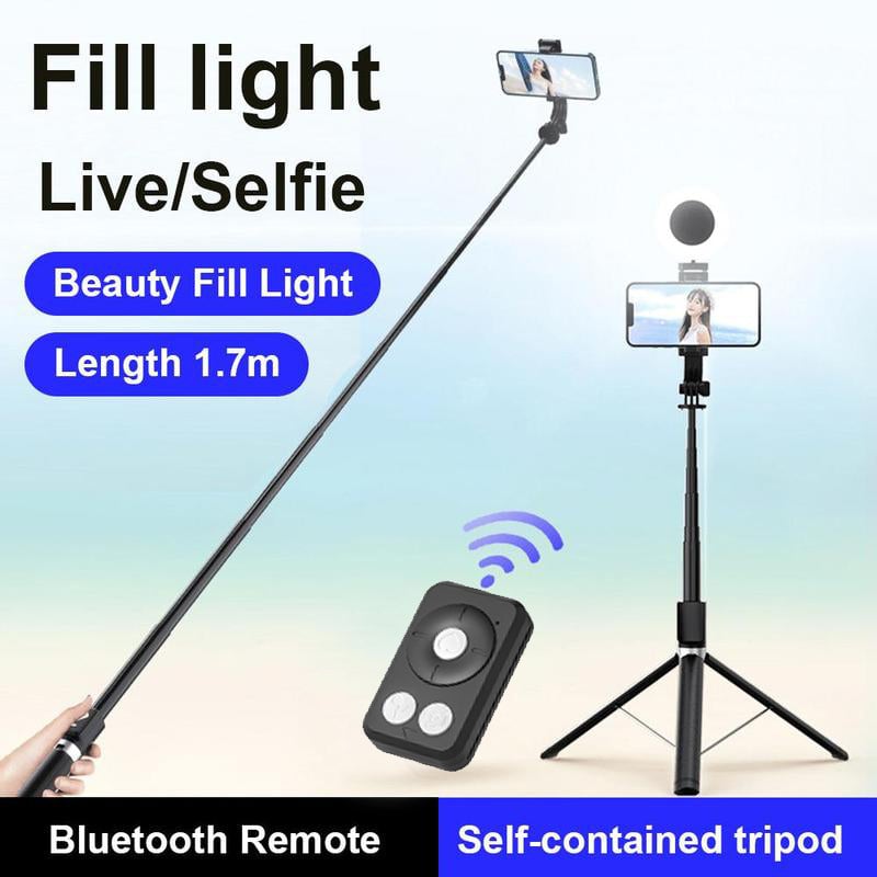 BowLift | New 6 in 1 Selfie Stick With Fill Light