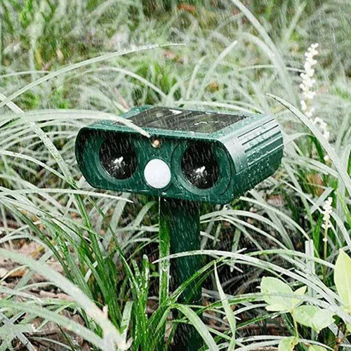 Solar Power Ultrasonic Animal Pest Repeller Infrared Sensor Waterproof Animal Deterrent Bowlift