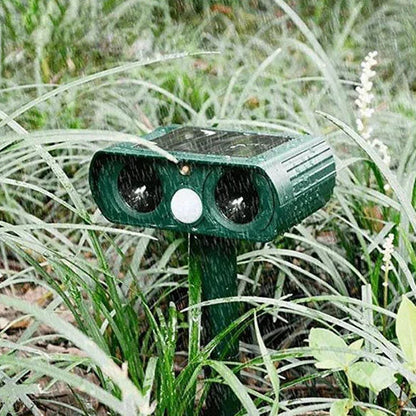 Solar Power Ultrasonic Animal Pest Repeller Infrared Sensor Waterproof Animal Deterrent Bowlift
