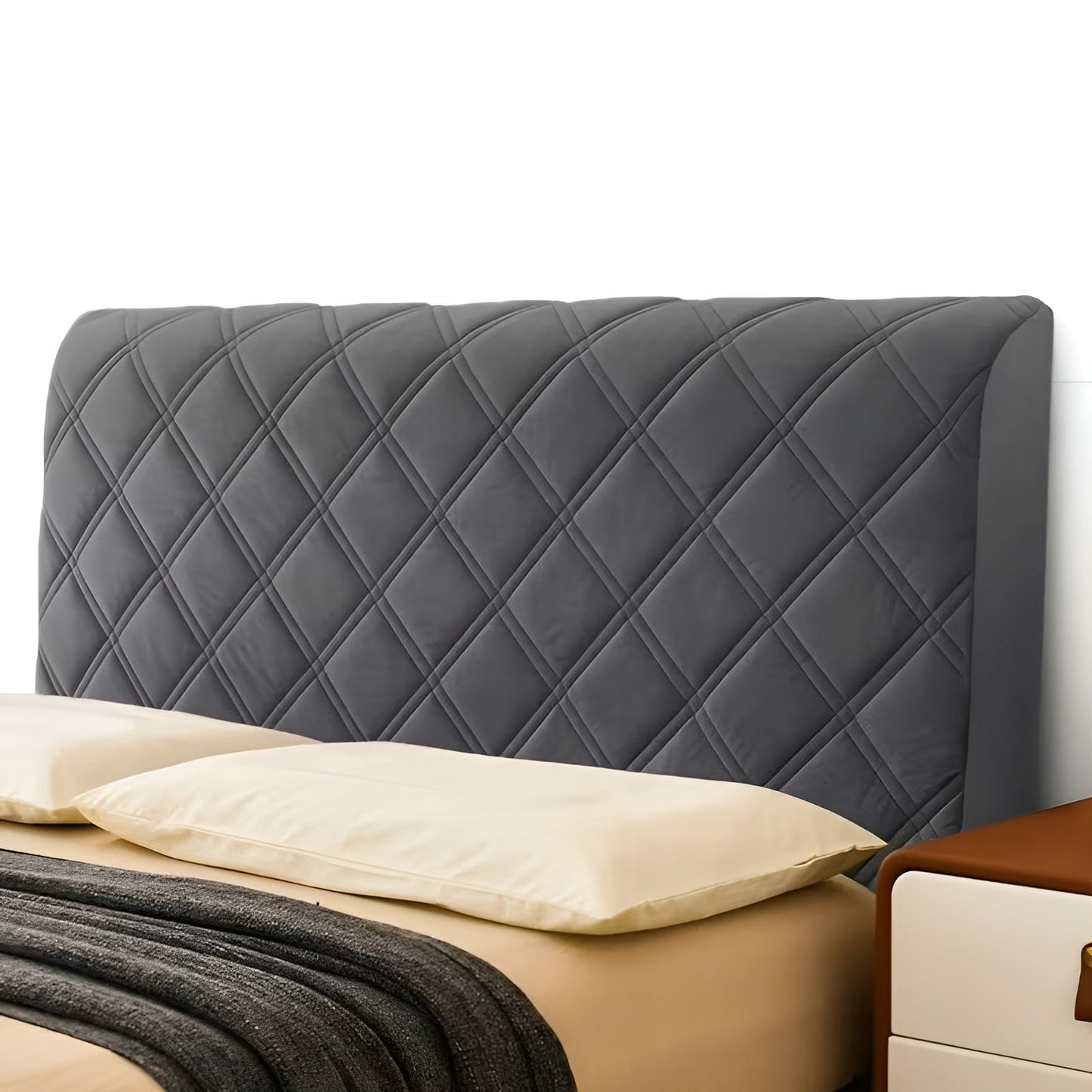 Headboard Cover Quilted – Premium Padding for More Comfort | Decorative & Protective | Bowlift