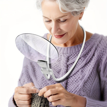 Kalsten | 5X Magnifying Glass Pro – Hands-Free Adjustable Neck Magnifier for Reading, Crafts & Seniors