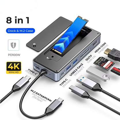Skanto | Ultimate USB-C Laptop Docking Station with Integrated SSD Enclosure
