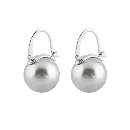 Skanto | Black Pearl Earrings Available in White Champagne Grey Gold and Black Pearl Dangle Earrings
