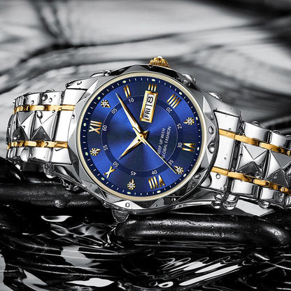 BowLift | Waterproof Luminous Stainless Steel Two-tone Quartz Men's Watch