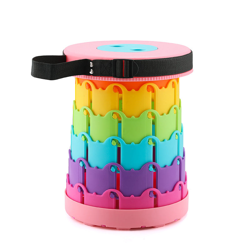 Improved retractable folding stool