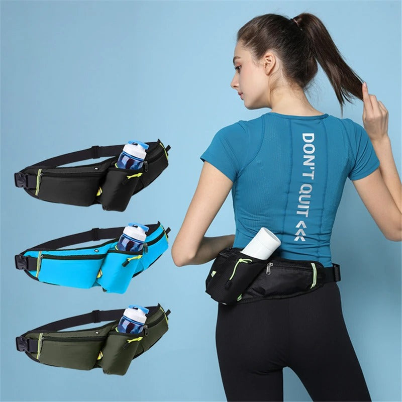 RunEase Belt – Waterproof Running Belt with Drink Holder Bowlift