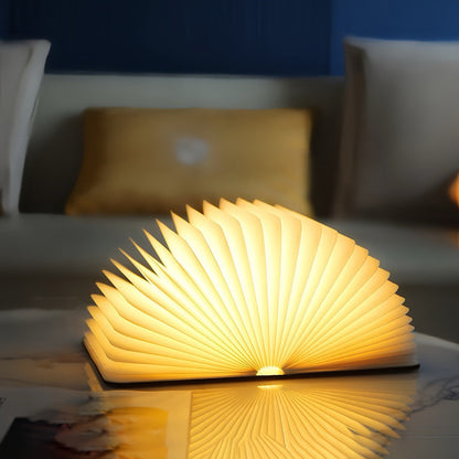 Skanto | 📖 Wooden Book Lamp - Desk Study Gift Decor Light