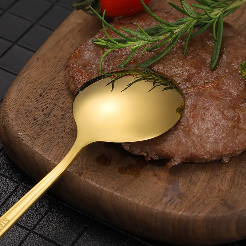 Skanto | RoyalGlimmer Gold Cutlery Set - Gold Cutlery Set for a Luxurious Table Setting