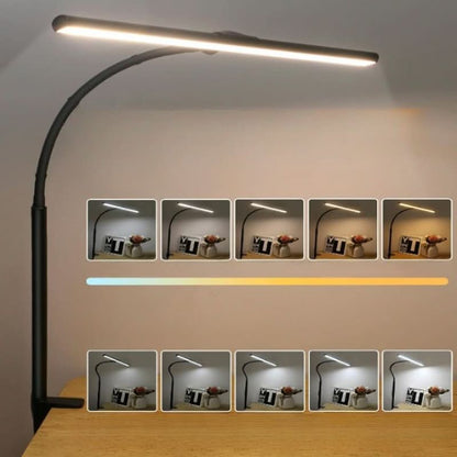 BowLift | LED Clamp Desk Lamp with 25 Modes and Gooseneck
