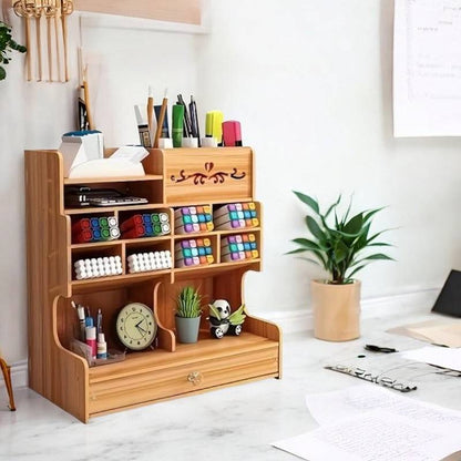 Skanto | Three Drawer Desk Organizer with Multiple Grids