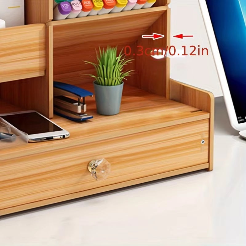 Skanto | Three Drawer Desk Organizer with Multiple Grids