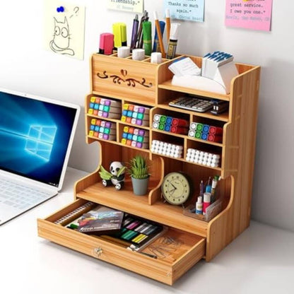 Skanto | Three Drawer Desk Organizer with Multiple Grids