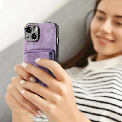 Skanto | MagSafe iPhone Case Magnetic Leather Card Holder