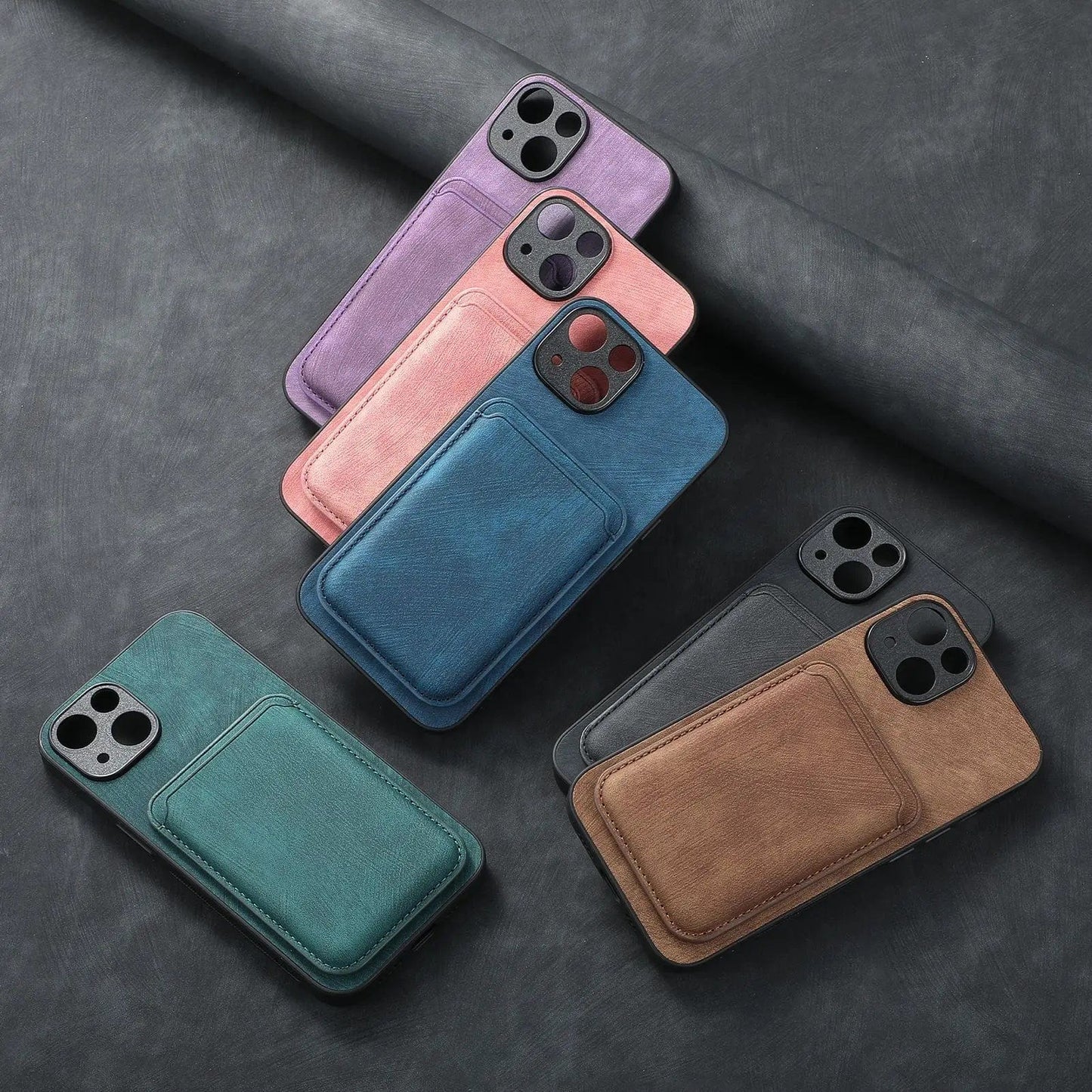 Skanto | MagSafe iPhone Case Magnetic Leather Card Holder