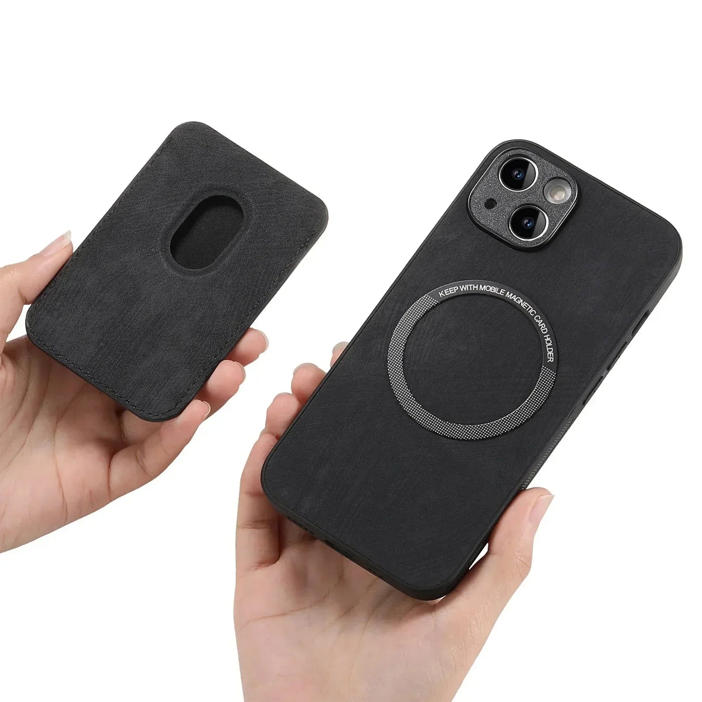 Skanto | MagSafe iPhone Case Magnetic Leather Card Holder