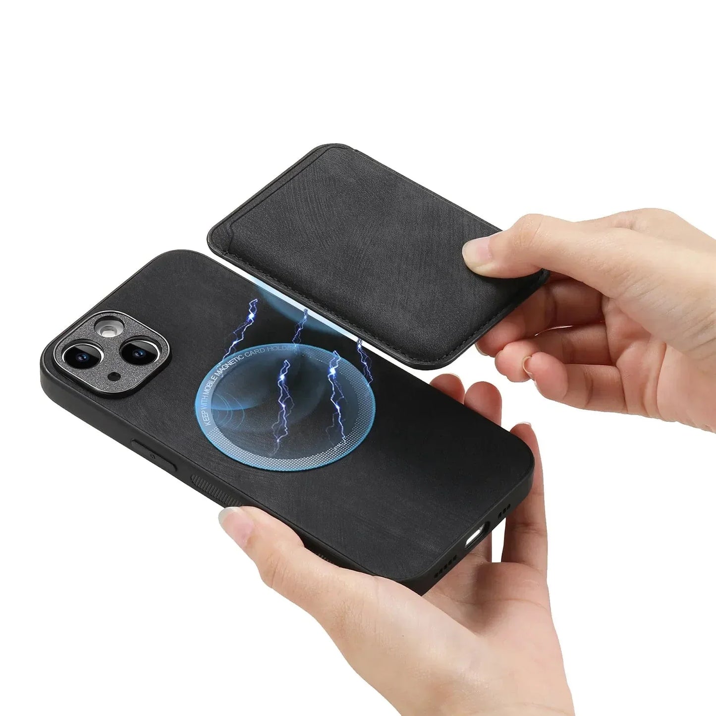 Skanto | MagSafe iPhone Case Magnetic Leather Card Holder