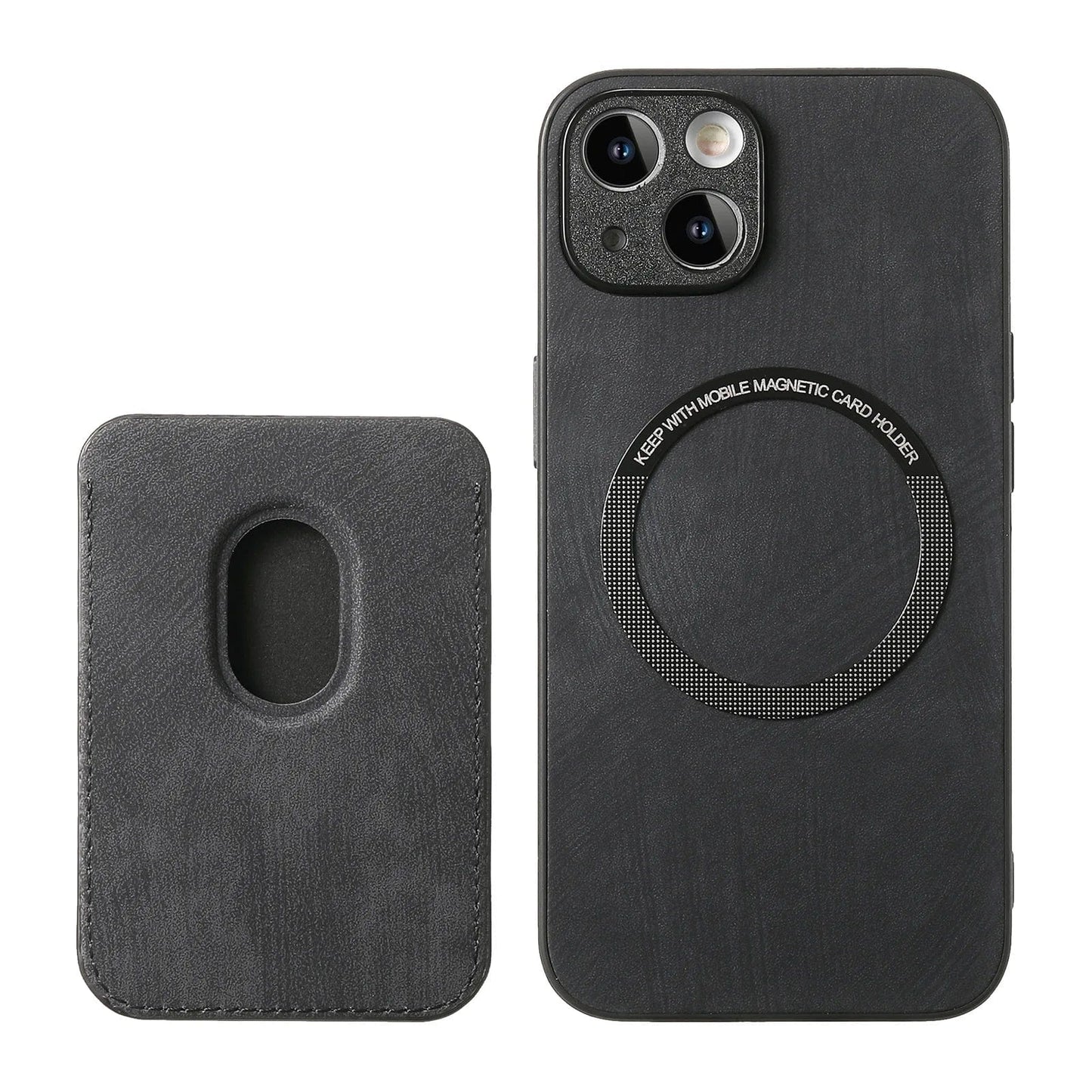 Skanto | MagSafe iPhone Case Magnetic Leather Card Holder