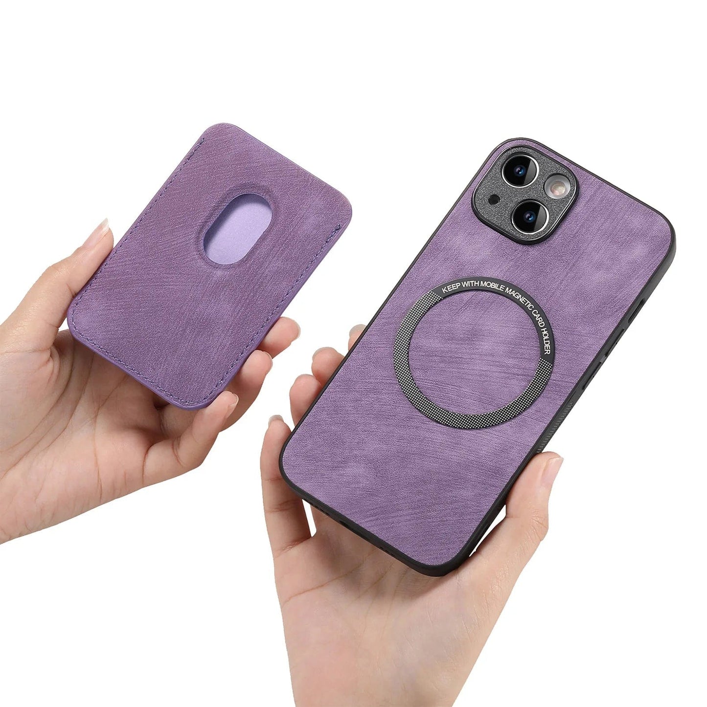 Skanto | MagSafe iPhone Case Magnetic Leather Card Holder