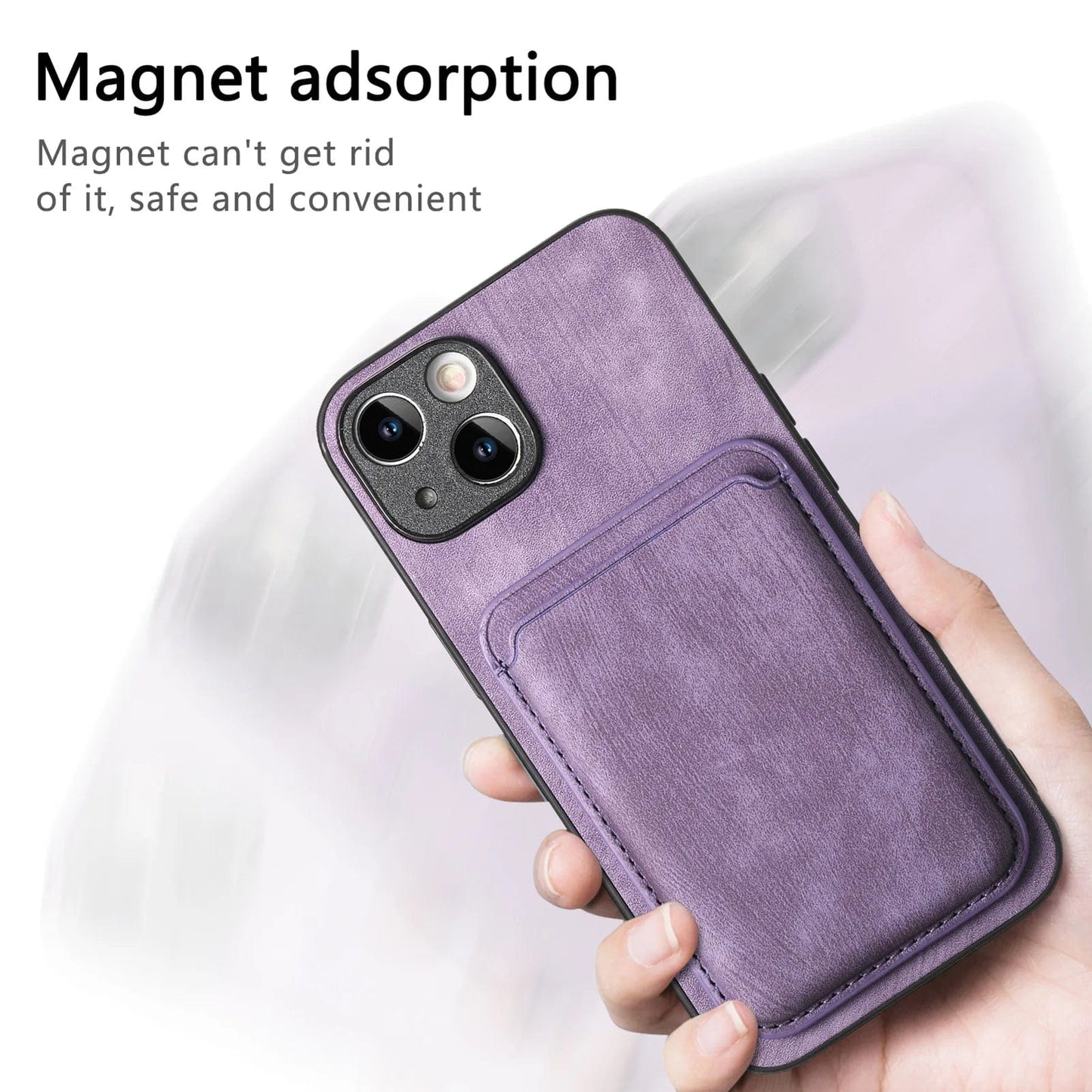 Skanto | MagSafe iPhone Case Magnetic Leather Card Holder