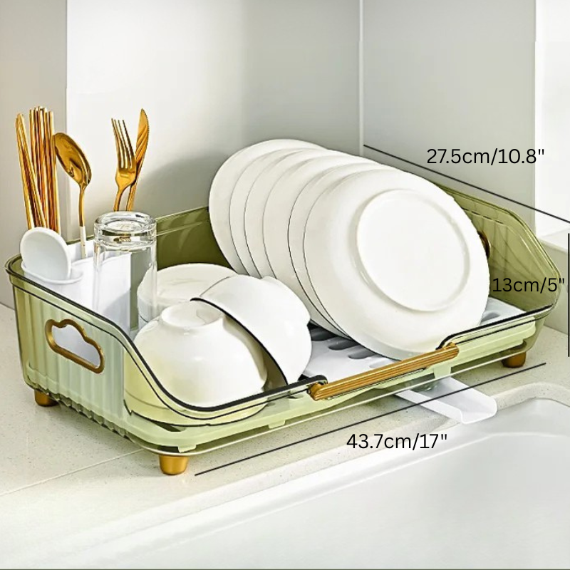 Detachable Sink Dish Drainer Countertop Organizer with Utensil Holder | Bowlift