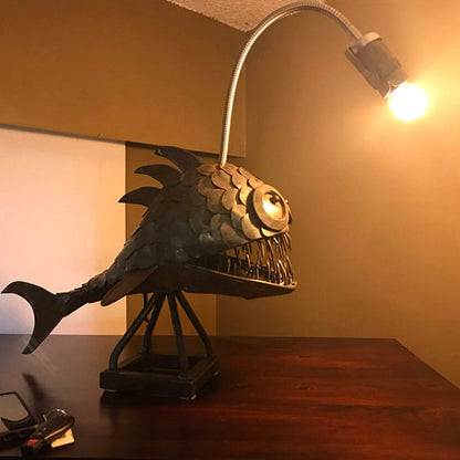 Skanto | Steampunk Angler Fish Lamp