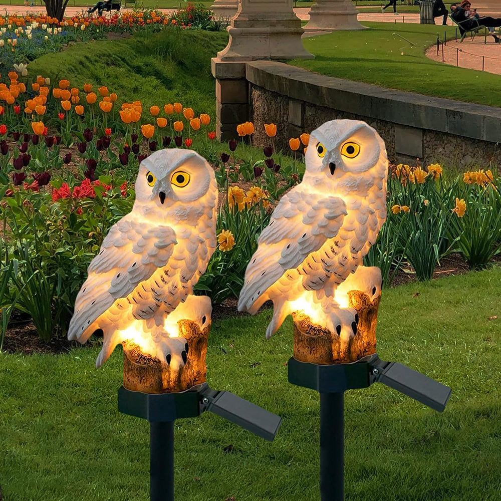 Environmentally friendly Solar Owl Garden Lights (2-pack)
