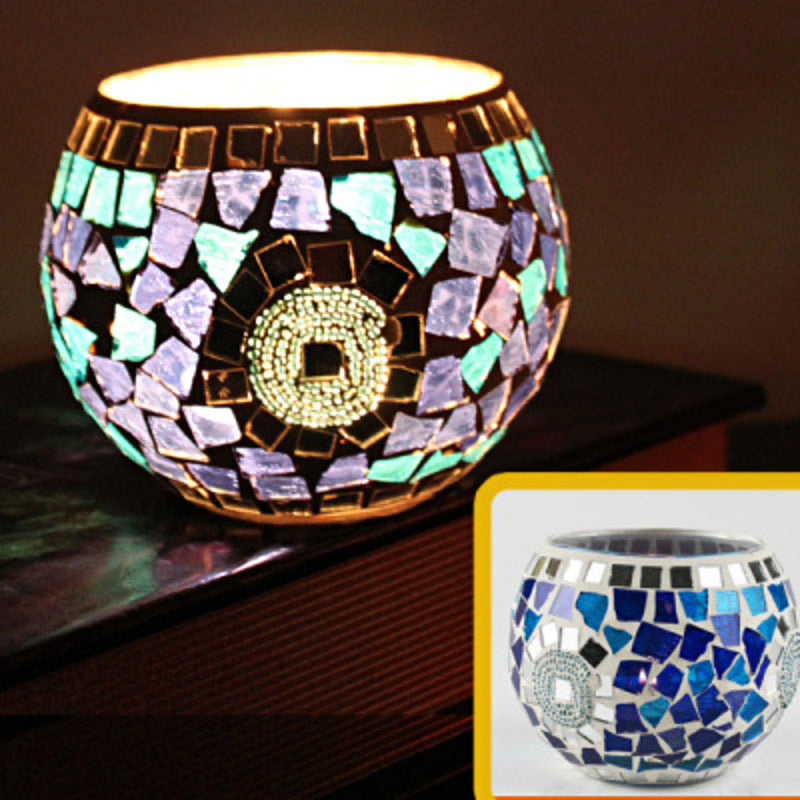 Brehn | European Retro Glass Mosaic Tealight Holder