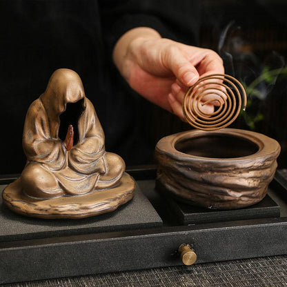 Meditative Monk Incense Holder