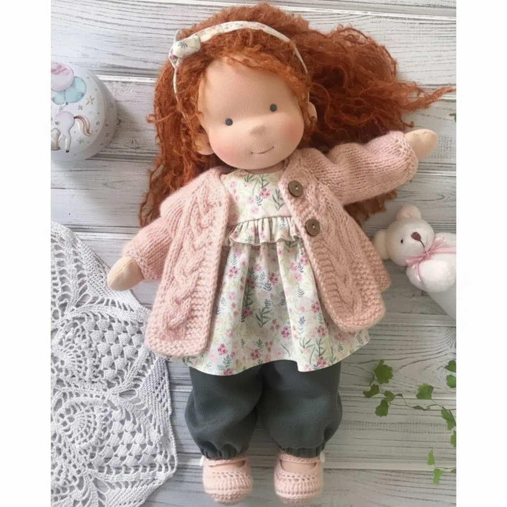 Skanto | Handmade Waldorf Doll | Cotton for Creative Play | Multicolored