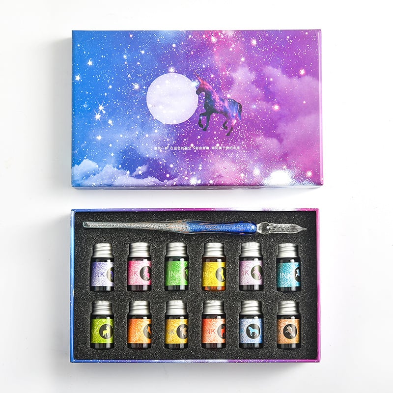 Skanto | Calligraphy Glass Dip Pen Ink Set
