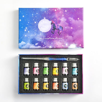 Skanto | Calligraphy Glass Dip Pen Ink Set