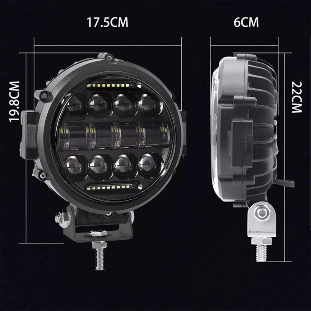 Skanto | High Power LED Driving Light 7" | Long Range Car & 4x4 Spotlight