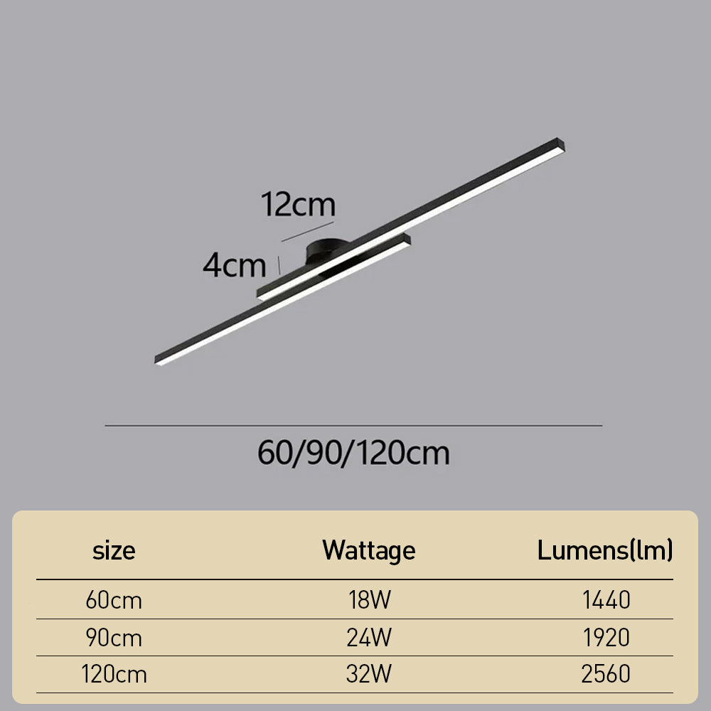 Skanto | Modern Aluminum Semi Flush Mount LED Ceiling Light | Minimalist Design for Living Room, Bedroom & Hallway