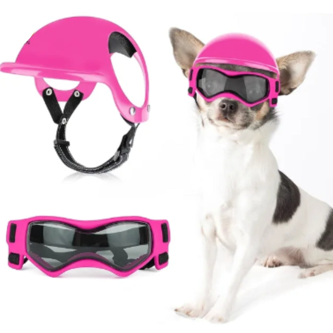 Dog Helmet and Goggles - RiderPaw Bowlift