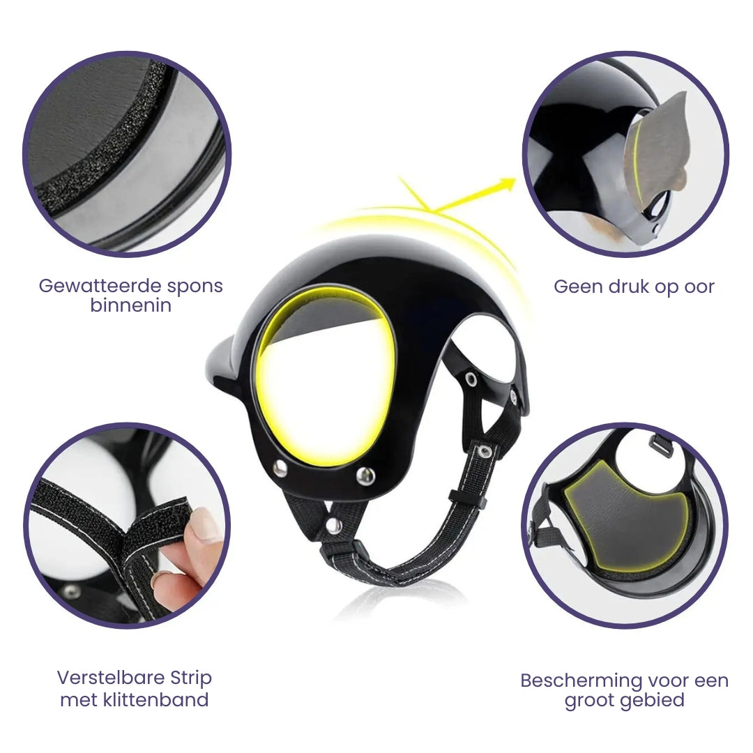 Dog Helmet and Goggles - RiderPaw Bowlift
