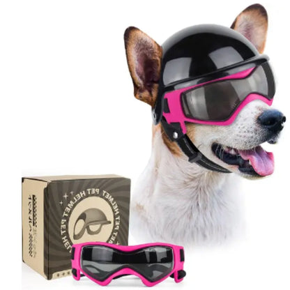 Dog Helmet and Goggles - RiderPaw Bowlift