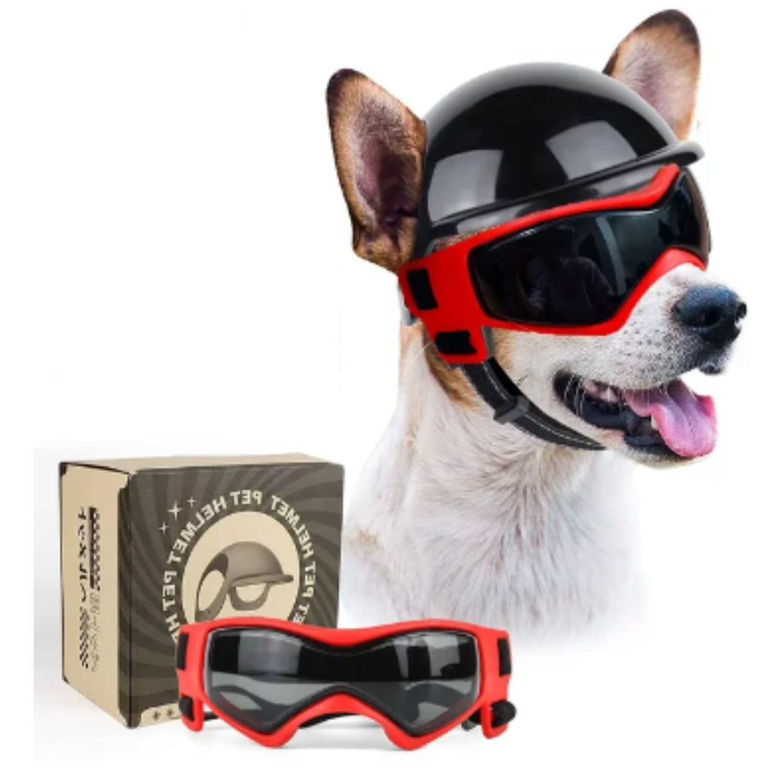 Dog Helmet and Goggles - RiderPaw Bowlift