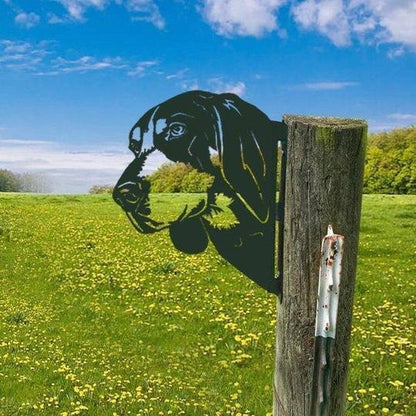 Outdoor Garden Farm Peeking Goat Metal Artwork Indoor Decor | Karnz