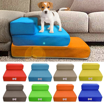 HOPHAVEN – Soft foam pet stairs for safe access to couch and bed