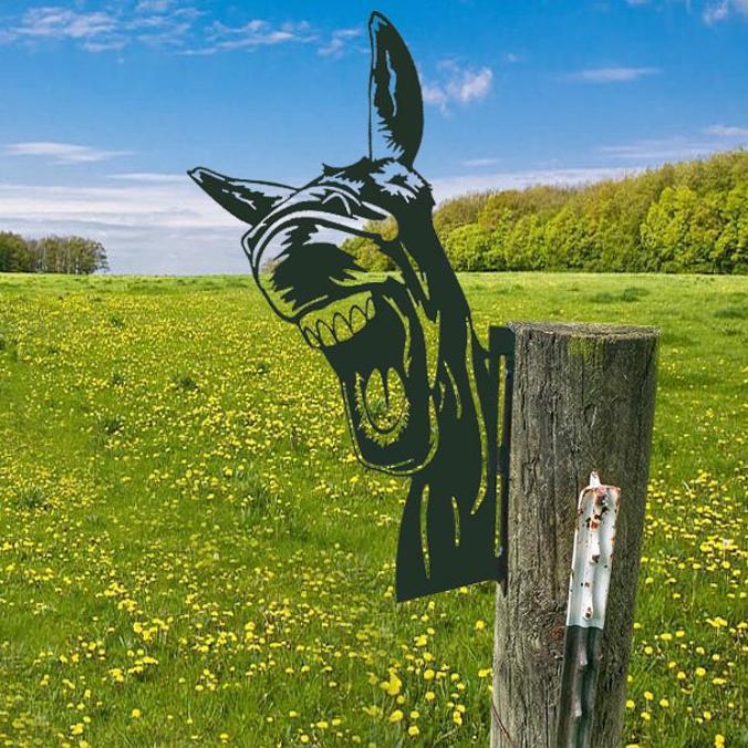 Outdoor Garden Farm Peeking Goat Metal Artwork Indoor Decor | Karnz